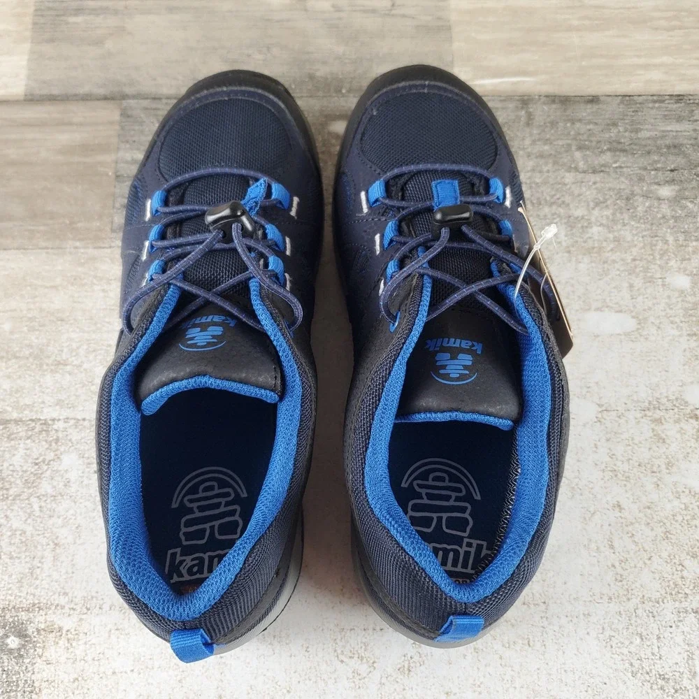 Kamik Trax Kids Shoes Sz 6 Navy Blue Mesh Waterproof Round Toe Lace Up Sneaker